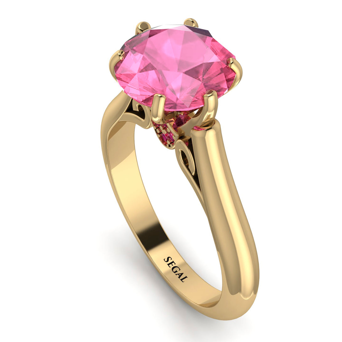 3ct Pink Moissanite Engagement Ring - June No. 810