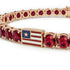 Ruby Tennis Bracelet with United States Flag no. 11