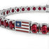 Ruby Tennis Bracelet with United States Flag no. 12