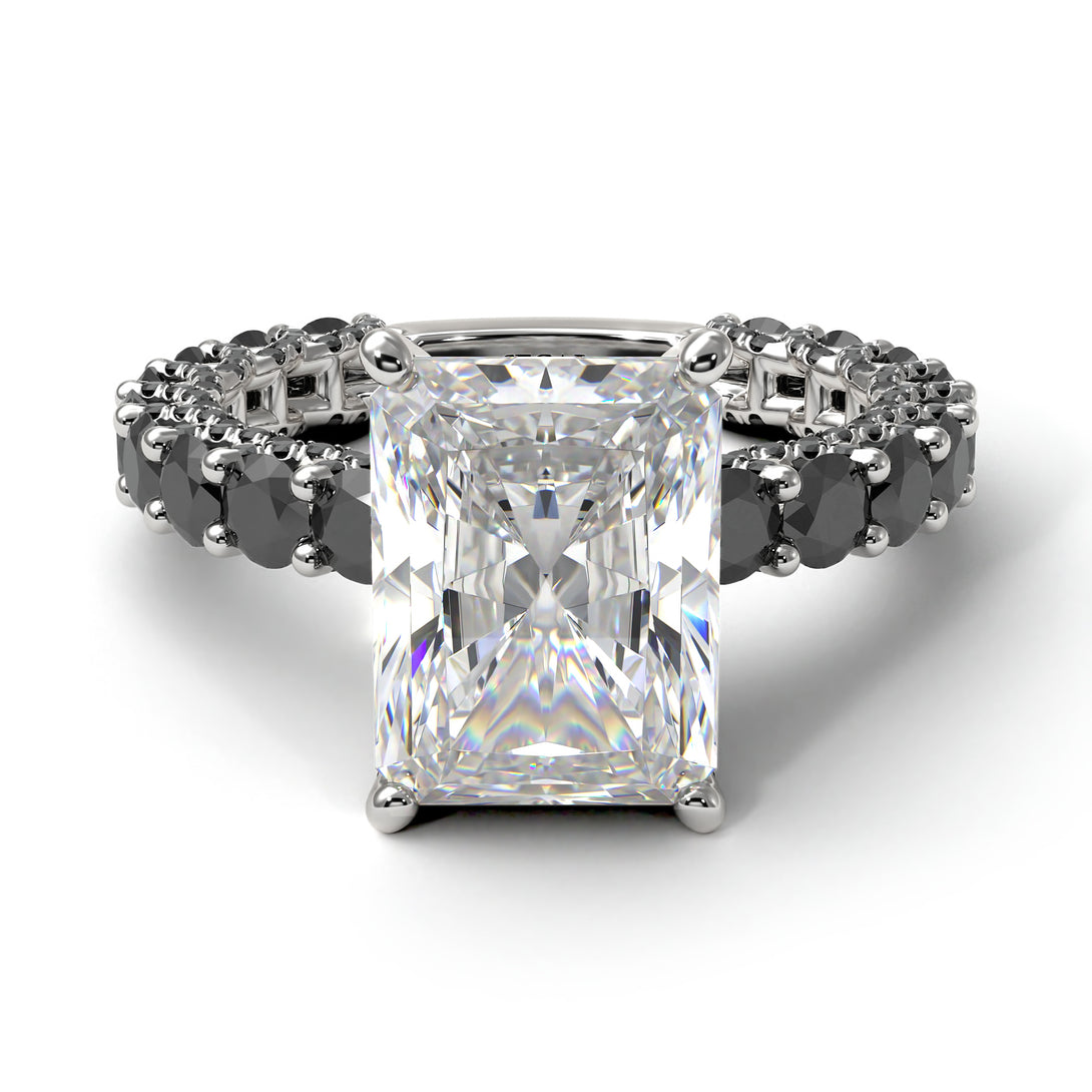 4Ct Radiant Cut Diamond Engagement Ring - Serenity No. 33