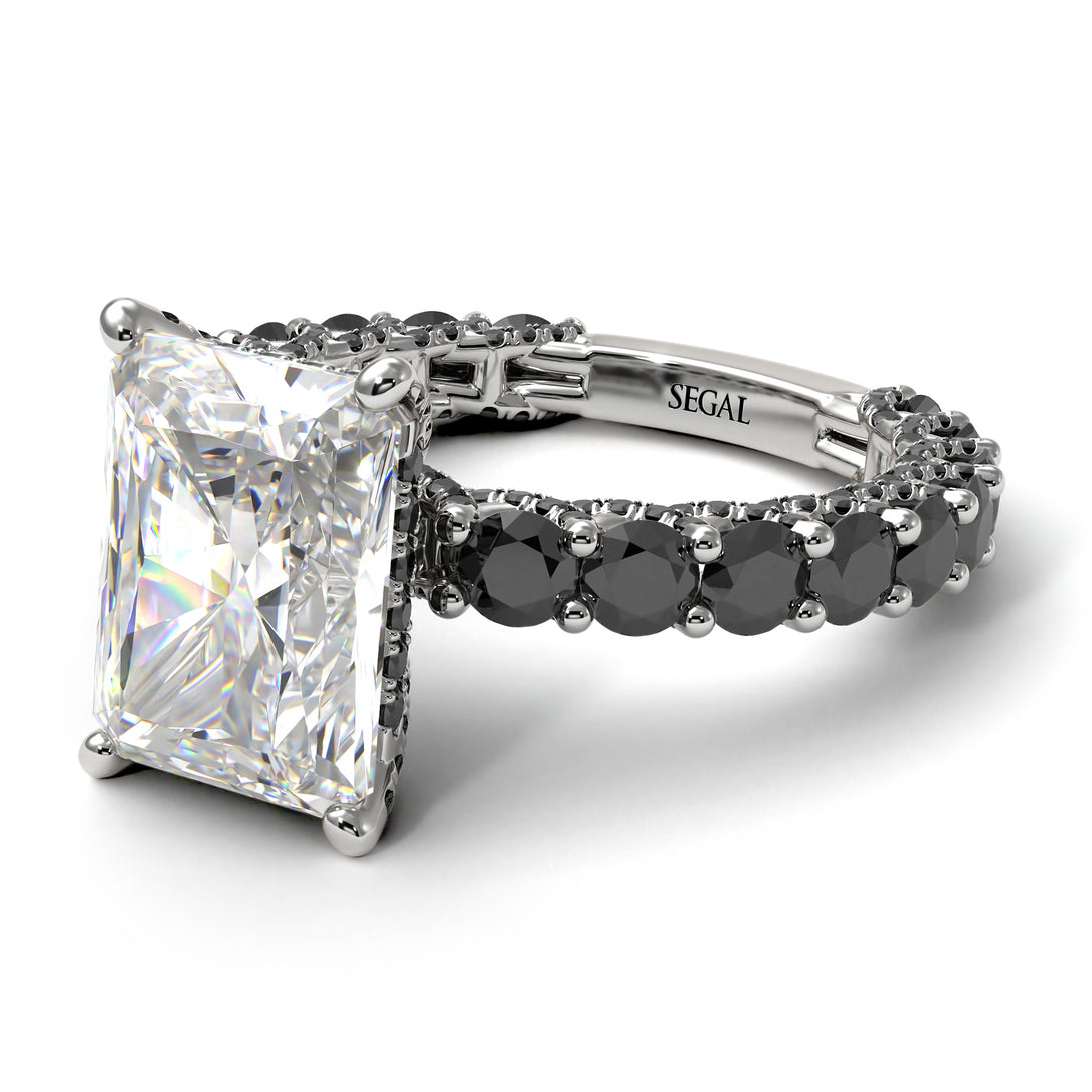 4Ct Radiant Cut Diamond Engagement Ring - Serenity No. 33
