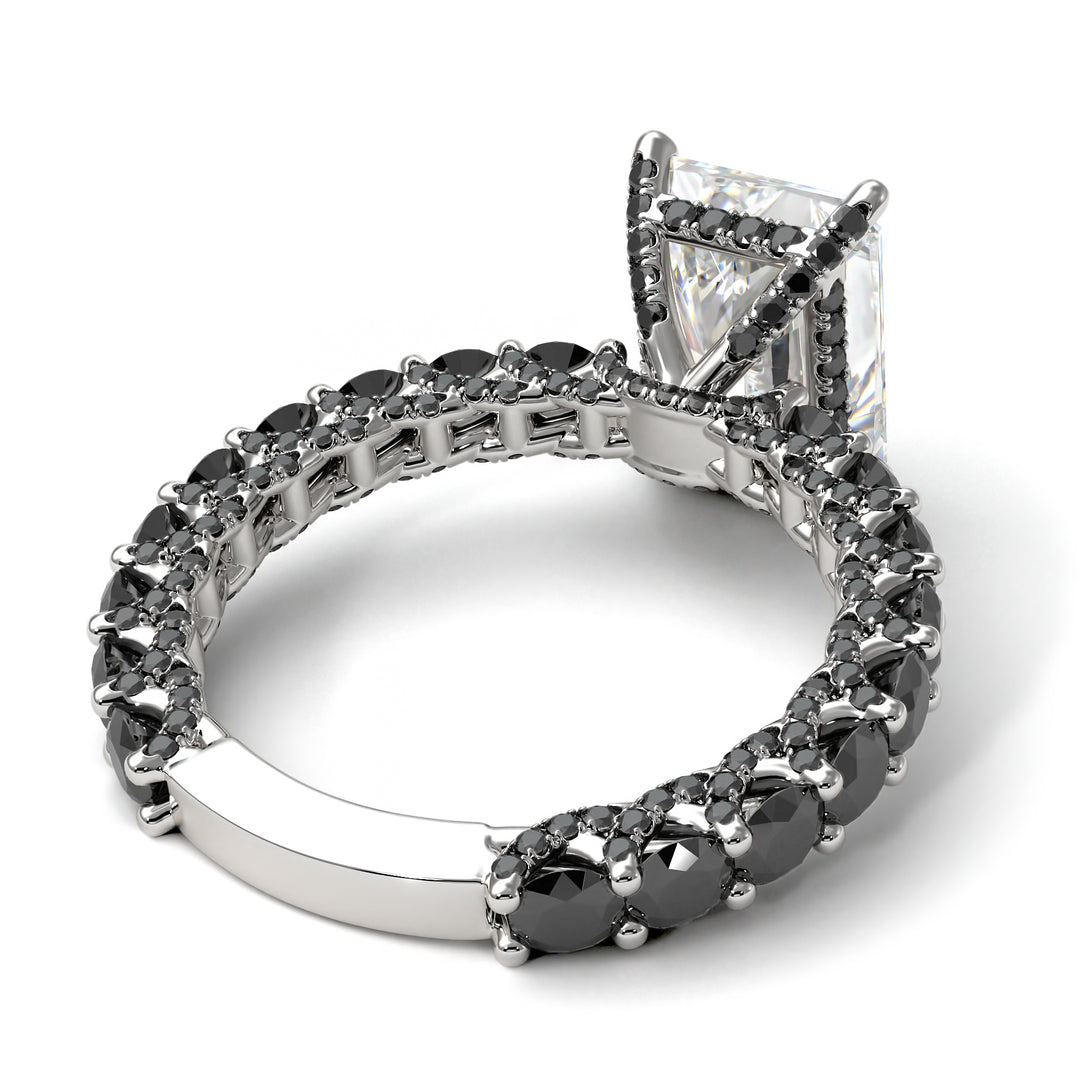 4Ct Radiant Cut Diamond Engagement Ring - Serenity No. 33