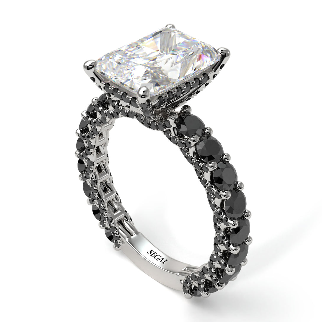 4Ct Radiant Cut Diamond Engagement Ring - Serenity No. 33
