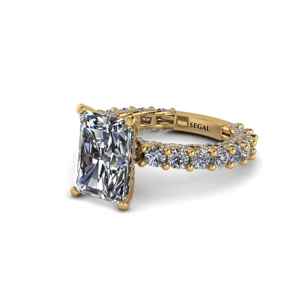 4Ct Radiant Cut Diamond Engagement Ring - Serenity No. 1