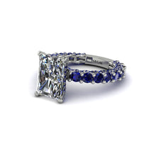 4Ct Radiant Cut Diamond Engagement Ring - Serenity No. 63 image 1