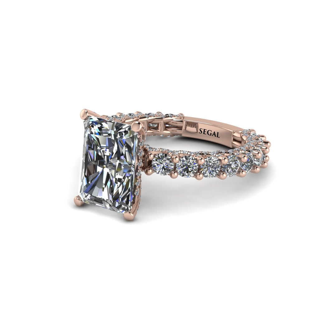 4Ct Radiant Cut Diamond Engagement Ring - Serenity No. 2