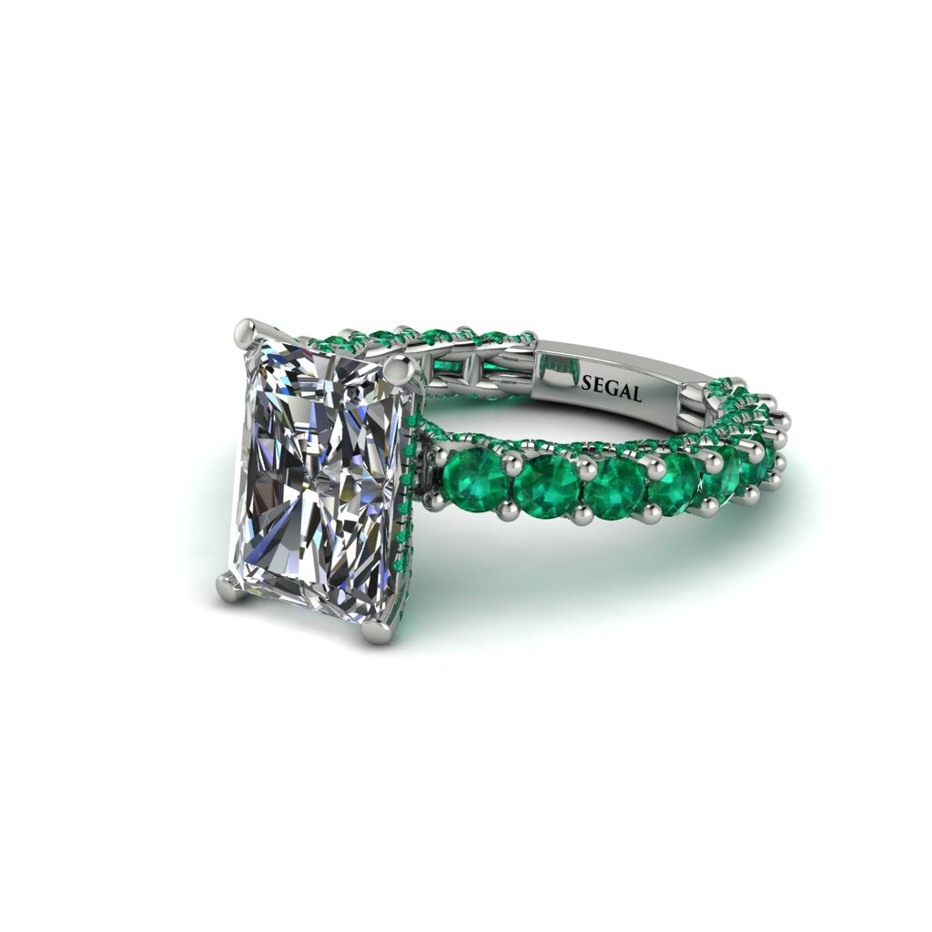 4Ct Radiant Cut Diamond Engagement Ring - Serenity No. 18