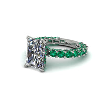 4Ct Radiant Cut Diamond Engagement Ring - Serenity No. 18 image 1