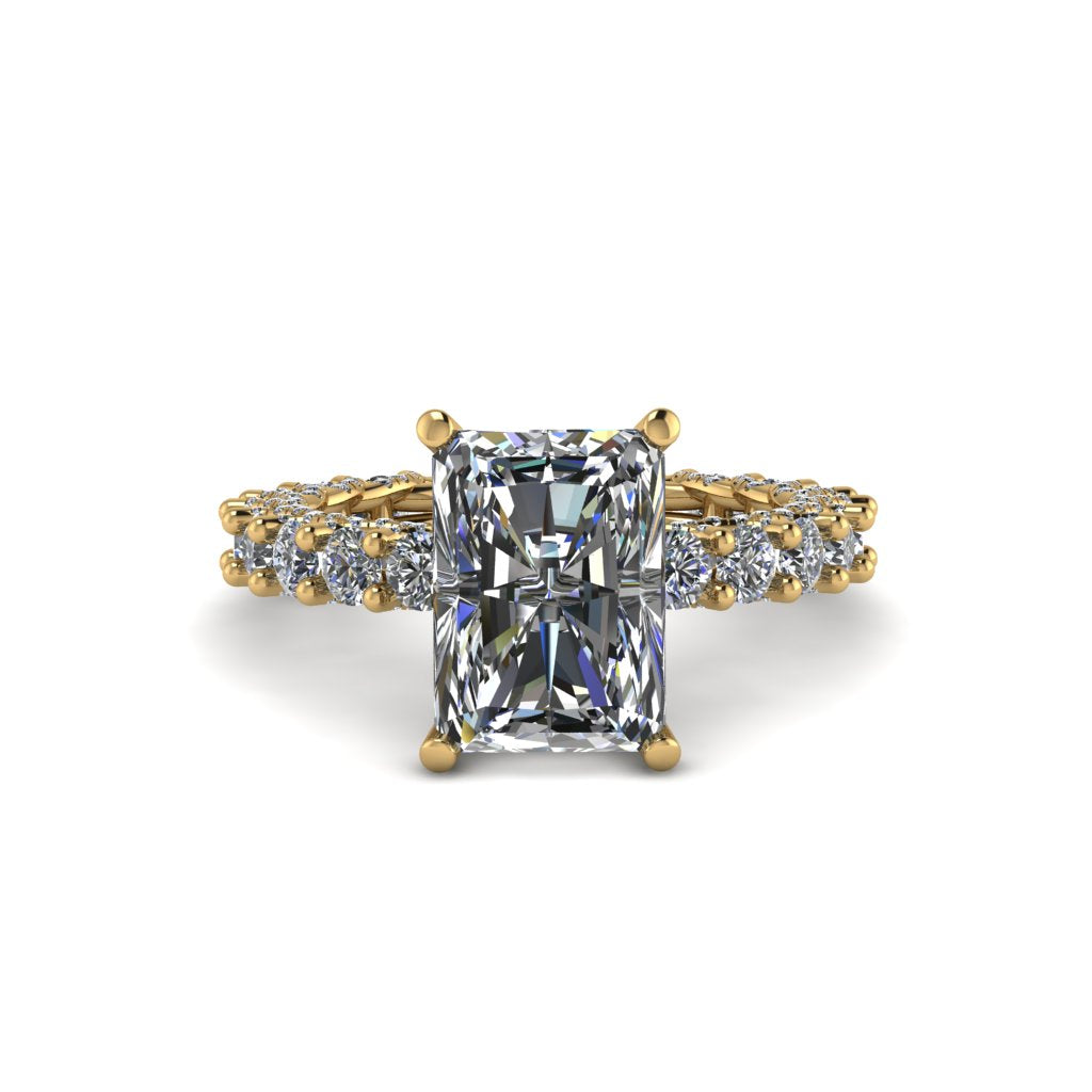 4Ct Radiant Cut Diamond Engagement Ring - Serenity No. 1