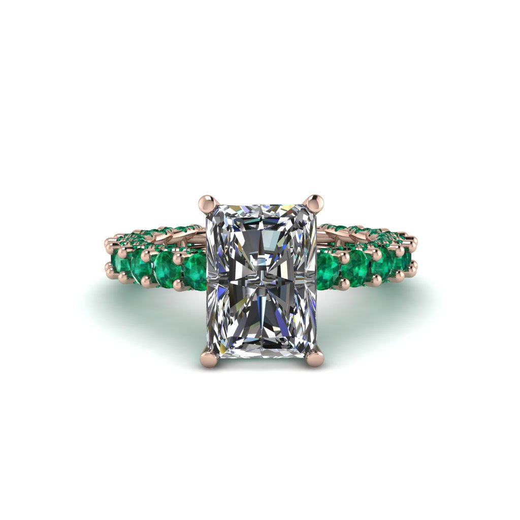 4Ct Radiant Cut Diamond Engagement Ring - Serenity No. 17