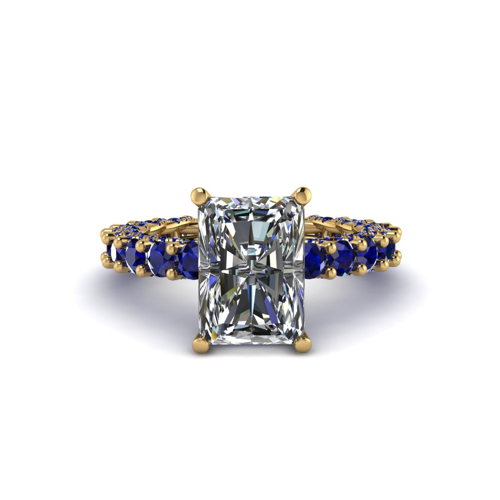 4Ct Radiant Cut Diamond Engagement Ring - Serenity No. 61