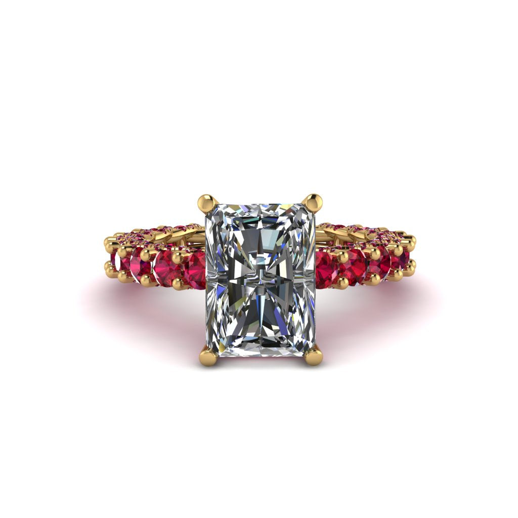 4Ct Radiant Cut Diamond Engagement Ring - Serenity No. 46