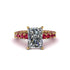 4Ct Radiant Cut Diamond Engagement Ring - Serenity No. 46 image 2