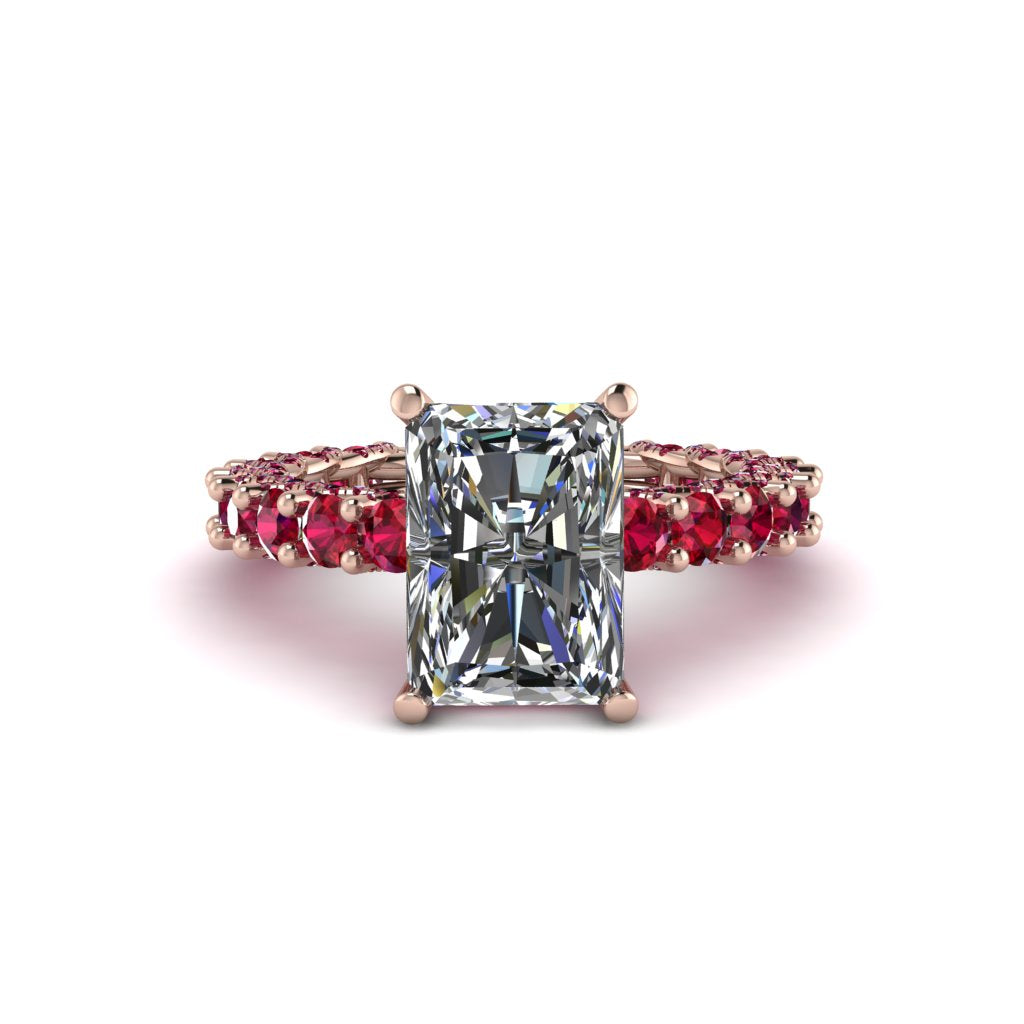 4Ct Radiant Cut Diamond Engagement Ring - Serenity No. 47
