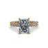 4Ct Radiant Cut Diamond Engagement Ring - Serenity No. 1