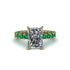 4Ct Radiant Cut Diamond Engagement Ring - Serenity No. 16
