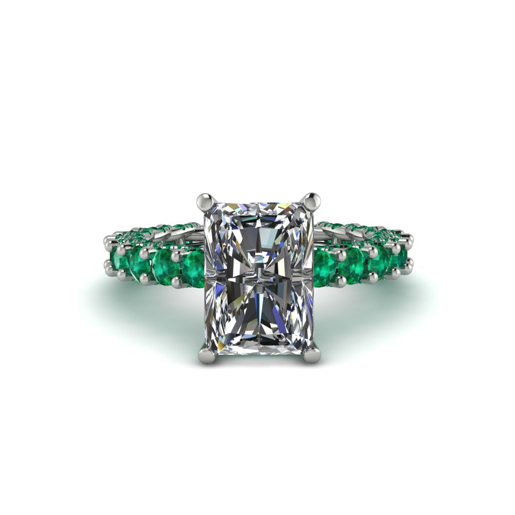 4Ct Radiant Cut Diamond Engagement Ring - Serenity No. 18