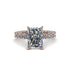 4Ct Radiant Cut Diamond Engagement Ring - Serenity No. 2 image 8
