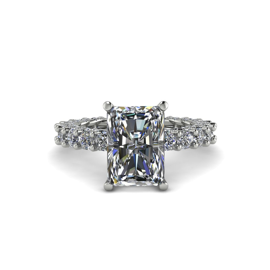 4Ct Radiant Cut Diamond Engagement Ring - Serenity No. 3