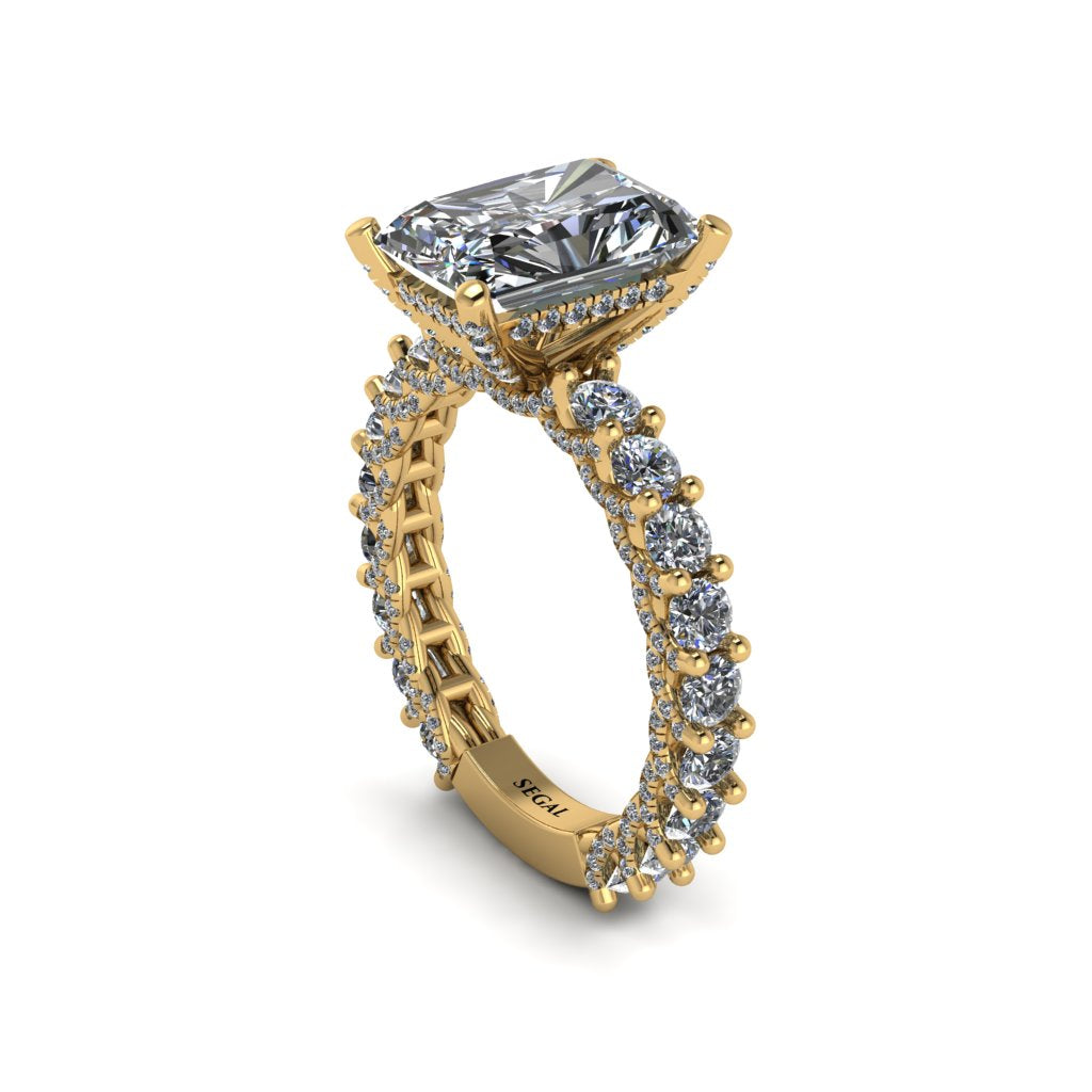 4Ct Radiant Cut Diamond Engagement Ring - Serenity No. 1