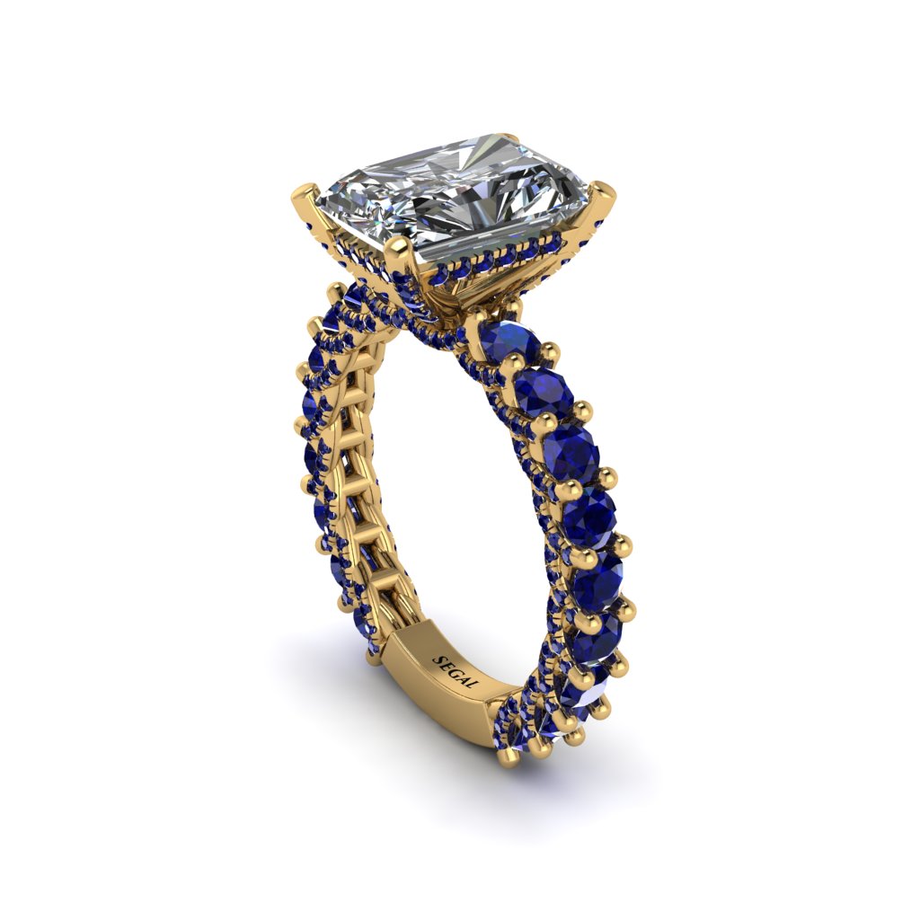 4Ct Radiant Cut Diamond Engagement Ring - Serenity No. 61
