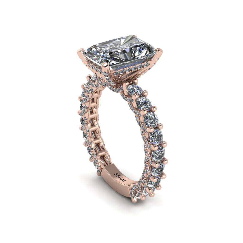 4Ct Radiant Cut Diamond Engagement Ring - Serenity No. 2