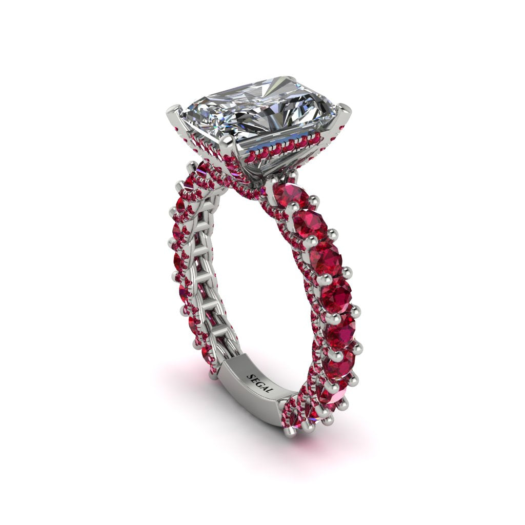 4Ct Radiant Cut Diamond Engagement Ring - Serenity No. 48