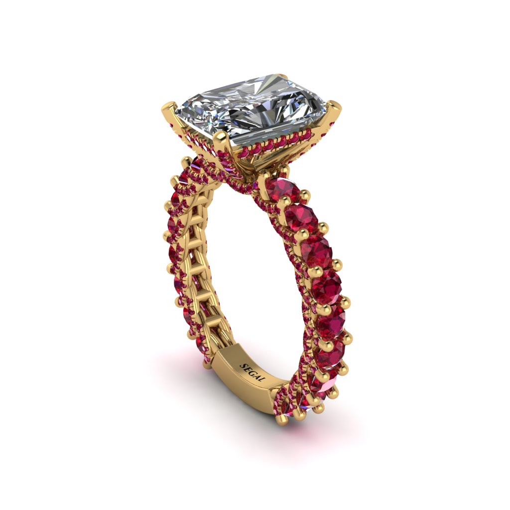 4Ct Radiant Cut Diamond Engagement Ring - Serenity No. 46