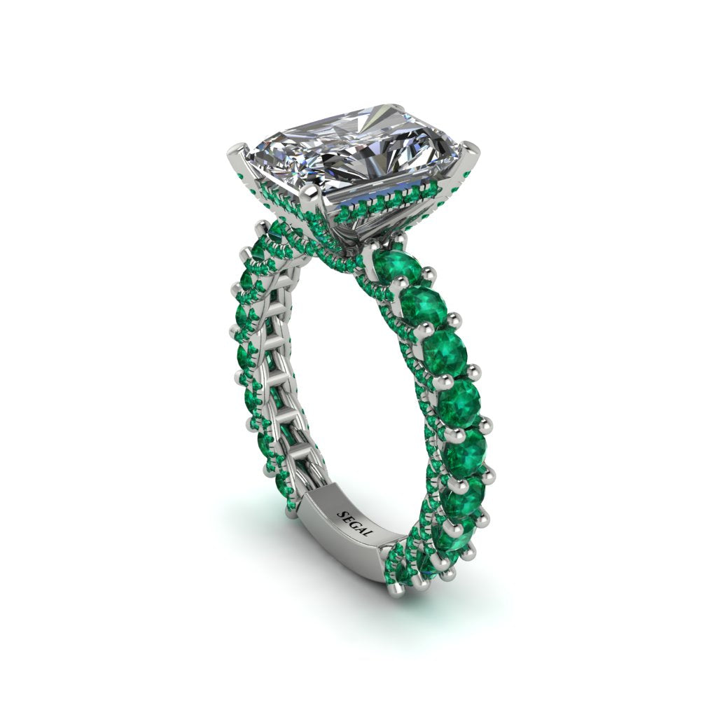 4Ct Radiant Cut Diamond Engagement Ring - Serenity No. 18