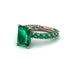 4Ct Radiant Cut Emerald Engagement Ring - Serenity No. 20 image 1