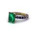 4Ct Radiant Cut Emerald Engagement Ring - Serenity No. 64 image 1