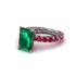 4Ct Radiant Cut Emerald Engagement Ring - Serenity No. 51 image 1