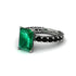 4Ct Radiant Cut Emerald Engagement Ring - Serenity No. 36 image 1