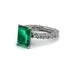 4Ct Radiant Cut Emerald Engagement Ring - Serenity No. 6