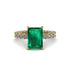 4Ct Radiant Cut Emerald Engagement Ring - Serenity No. 4