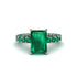 4Ct Radiant Cut Emerald Engagement Ring - Serenity No. 21