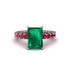 4Ct Radiant Cut Emerald Engagement Ring - Serenity No. 51