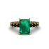 4Ct Radiant Cut Emerald Engagement Ring - Serenity No. 34 image 2