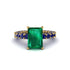 4Ct Radiant Cut Emerald Engagement Ring - Serenity No. 64 image 3