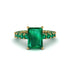 4Ct Radiant Cut Emerald Engagement Ring - Serenity No. 19 image 2