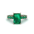 4Ct Radiant Cut Emerald Engagement Ring - Serenity No. 20 image 2