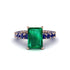 4Ct Radiant Cut Emerald Engagement Ring - Serenity No. 65 image 2