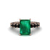 4Ct Radiant Cut Emerald Engagement Ring - Serenity No. 35 image 2