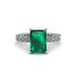 4Ct Radiant Cut Emerald Engagement Ring - Serenity No. 6