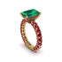 4Ct Radiant Cut Emerald Engagement Ring - Serenity No. 49