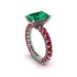 4Ct Radiant Cut Emerald Engagement Ring - Serenity No. 51 image 3