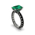 4Ct Radiant Cut Emerald Engagement Ring - Serenity No. 36 image 3