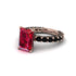 4Ct Radiant Cut Ruby Engagement Ring - Serenity No. 41 image 1