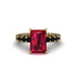 4Ct Radiant Cut Ruby Engagement Ring - Serenity No. 40 image 2
