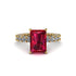 4Ct Radiant Cut Ruby Engagement Ring - Serenity No. 10 image 2